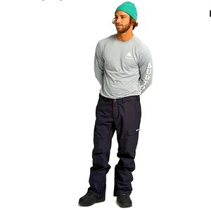 Snowboard pants for men or teen with free Oakley suspenders. Black